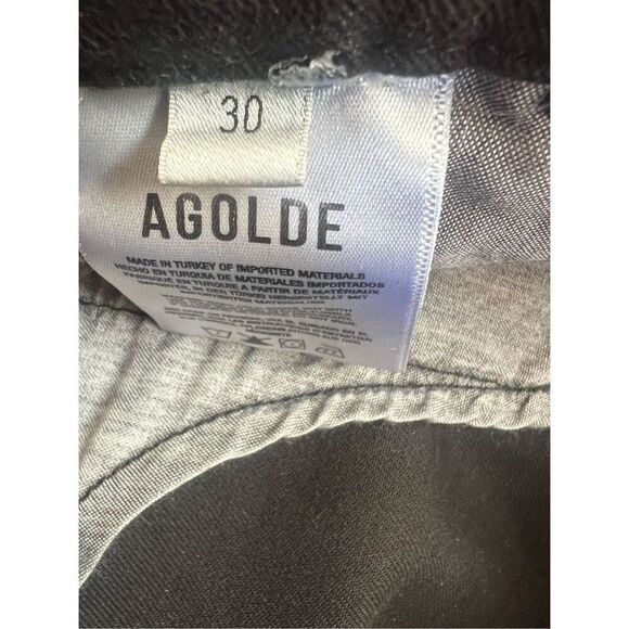 Agolde Women's Black Balloon Pleated High Rise Danika Chino Pants Size 30 NWOT - Picture 9 of 11